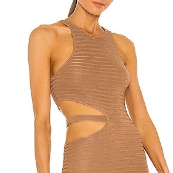 x REVOLVE Athena Midi Dress in MushroomMichael Costello size XS - Picture 4 of 9